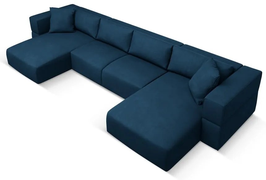 Divano angolare blu a U Esther - Milo Casa