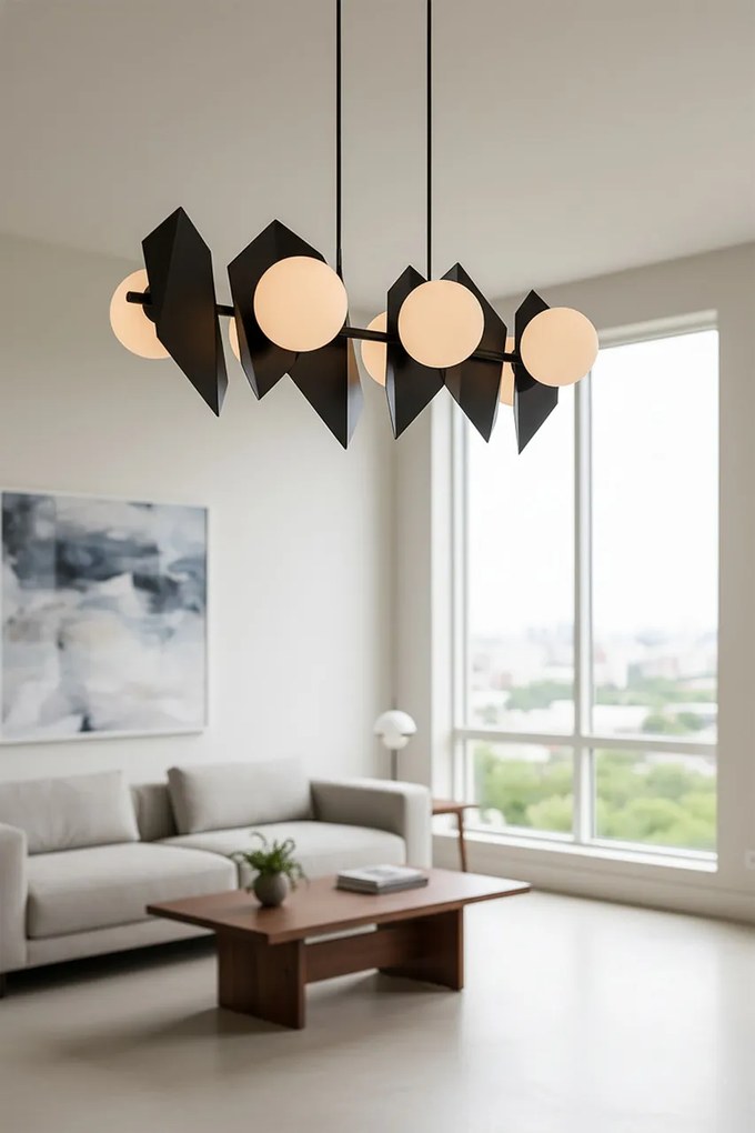 Lampadario a Sospensione DRIFTON 6 BLACK e WHITE Colore Bianco