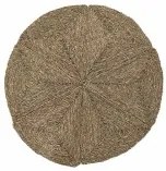 Tappeto DKD Home Decor 150 x 0,5 x 150 cm Naturale Poliestere Erba di mare