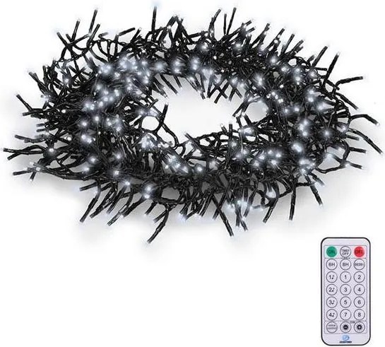 Solight 1V11-W - Catena LED 576 LED/8 funzioni, 8 m, IP44, bianco freddo + telecomando