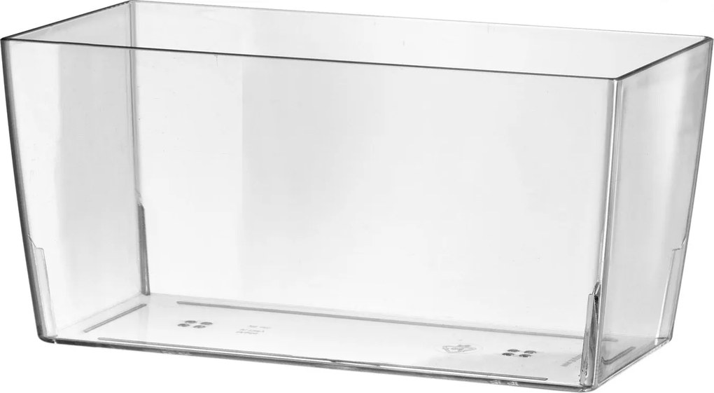 Vaso Rettangolare 30x14,5x15 cm in Plastica Coimbra 30 Trasparente...