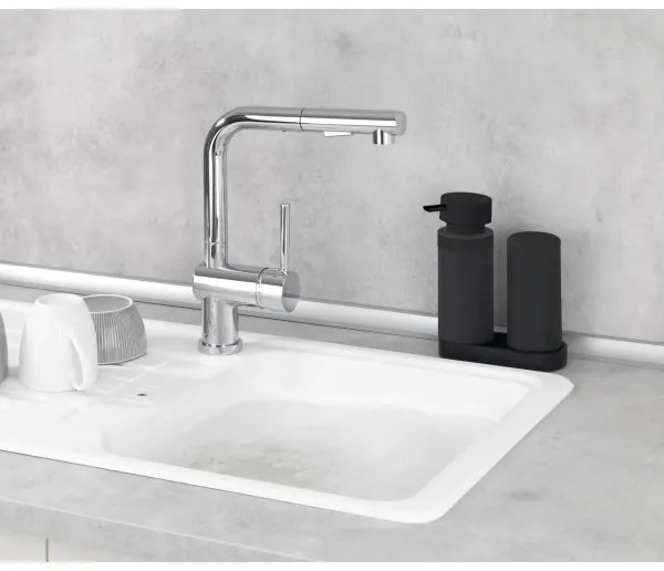 WENKO 69753800 - Organizer EASY SQUEEZ-E 15x18 cm nero