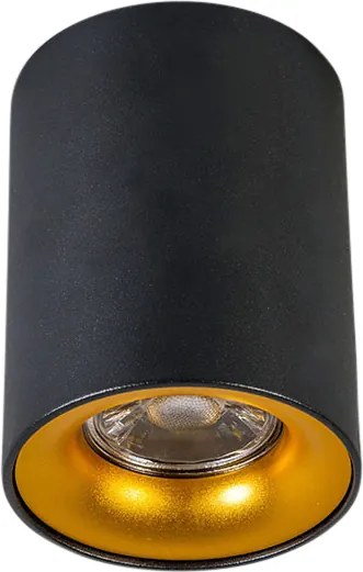 Faretto smart nero con oro incl. Sorgente luminosa GU10 WiFi - Ronda