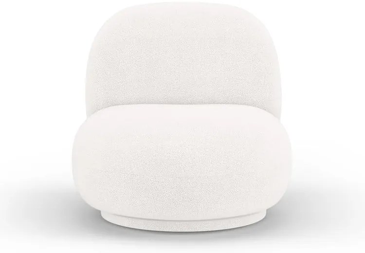 Poltrona bianca in tessuto bouclé Chuck - Micadoni Home