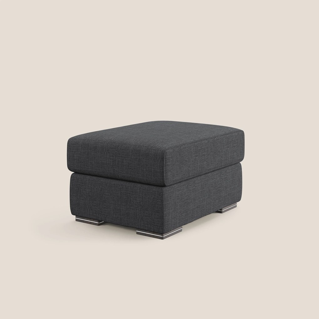Sun pouf apribile contenitore in tessuto impermeabile morbido intreccio T06 antracite