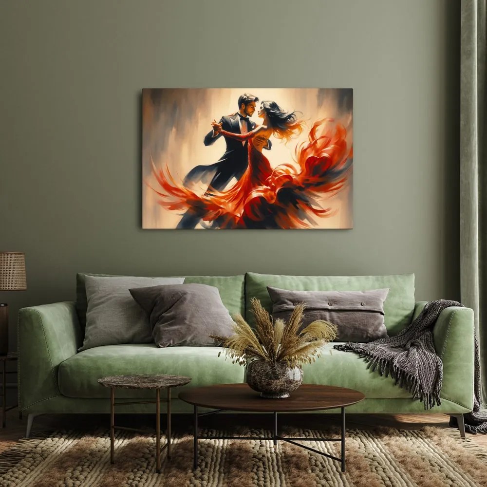 Quadro su tela – Danza in abbraccio di fuoco