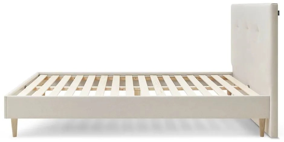 Letto matrimoniale imbottito beige con griglia 160x200 cm Tory - Bobochic Paris