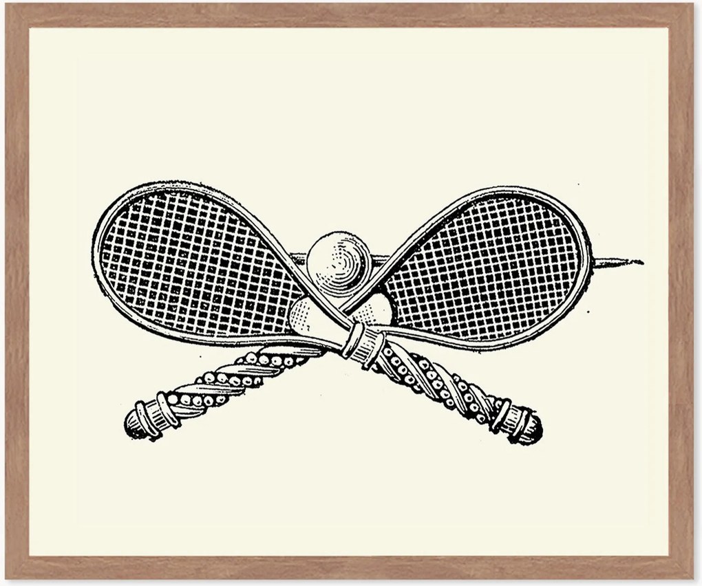 Stampa digitale incorniciata Tennis Rackets, varie misure