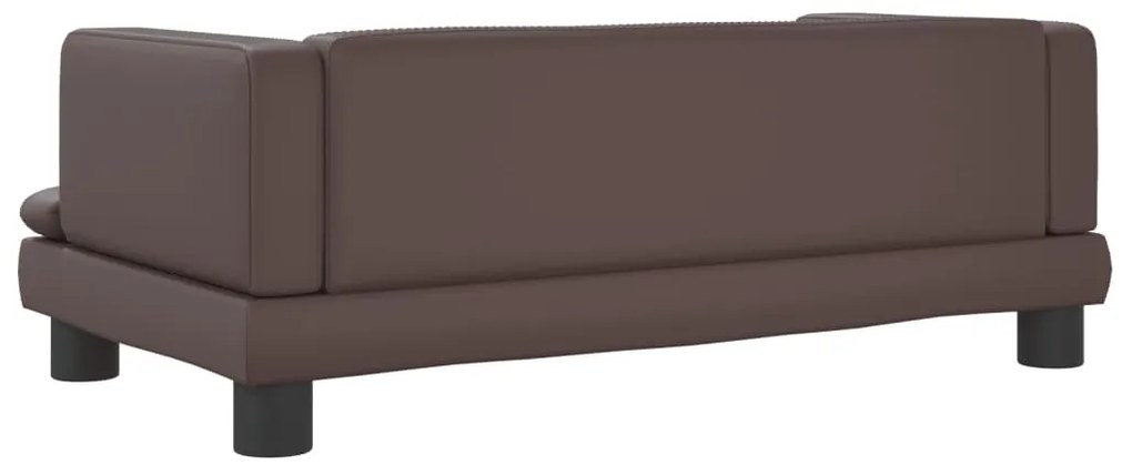 Divano per bambini marrone 80x45x30 cm in similpelle