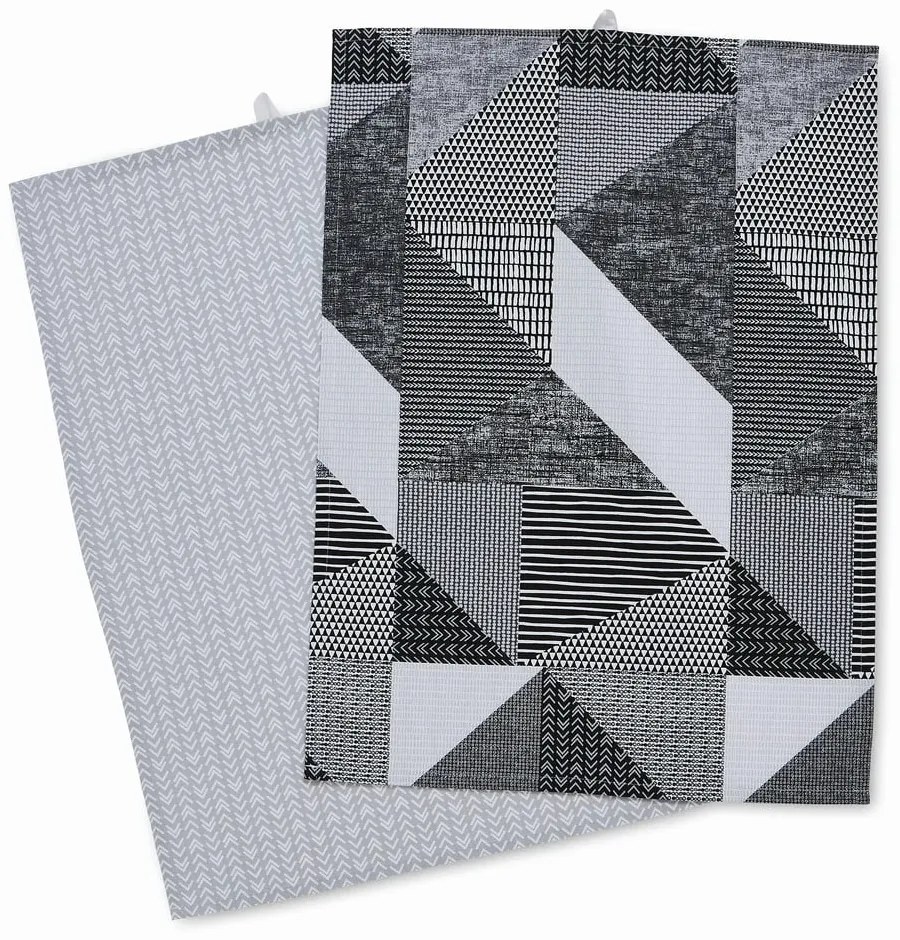 Set di strofinacci in cotone 2 pz 50x70 cm Larsson Geo – Catherine Lansfield