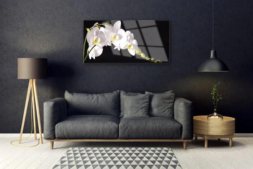 Quadro vetro Pianta di fiori 100x50 cm