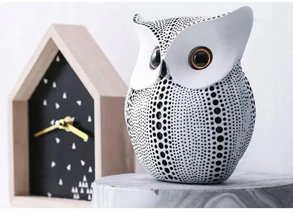 Decorazione da tavolo, 15 cm, bianco/nero