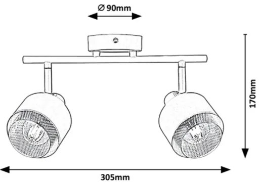 Rabalux - Faretto 2xE14/40W/230V