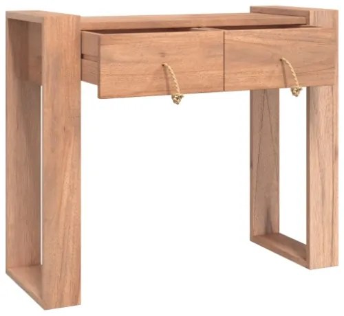 Tavolo Consolle 90x35x75 cm in Legno Massello di Teak