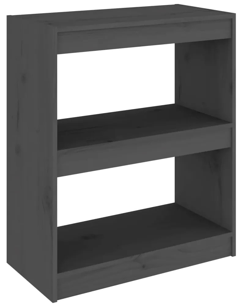 Libreria/Divisorio Grigio 60x30x71,5 cm in Massello di Pino