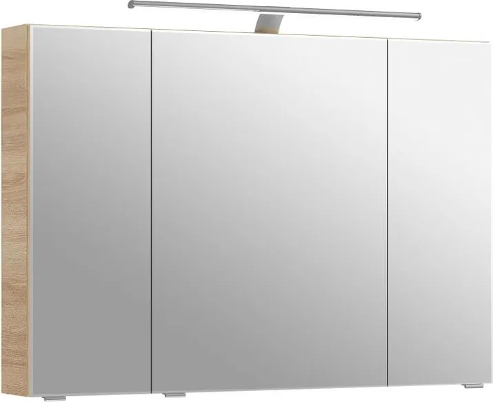 Specchio Contenitore Con Illuminazione PELIPAL legno caldo L 98 x H 70.3 x P 17 cm