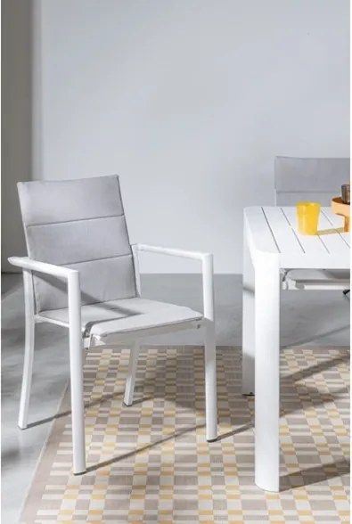 Tavolo Da Esterno Allungabile In Alluminio 100x180-240 Cm Kiplin Bianco Bizzotto