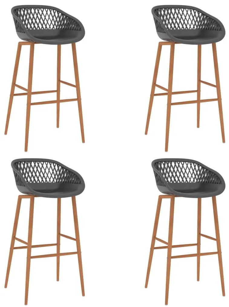 Sedie Da Bar 4 Pz Grigie /