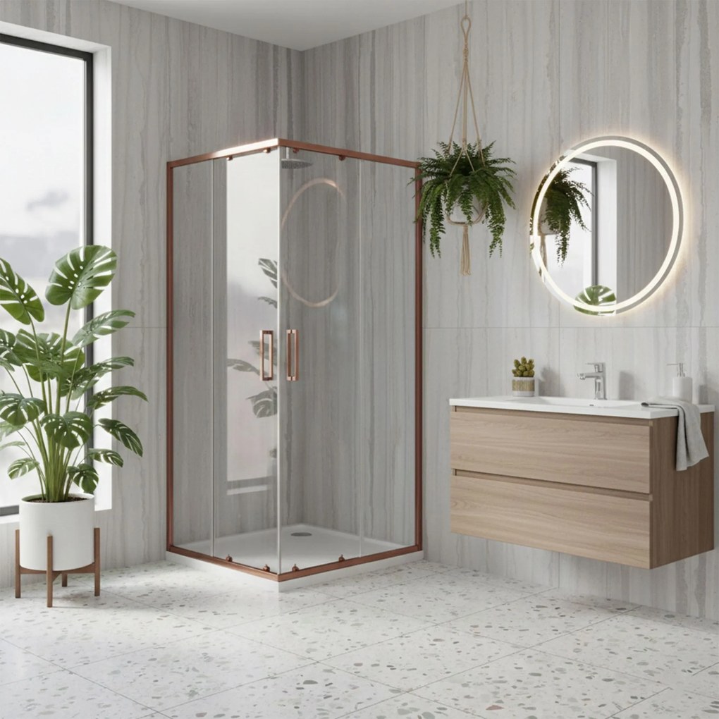 Cabina doccia Rea City 80x80 CopperBrush