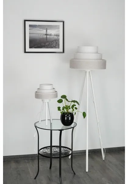 Brilagi - Lampada da tavolo ALASKA LUNETA 1xE27/15W/230V grigio/color crema