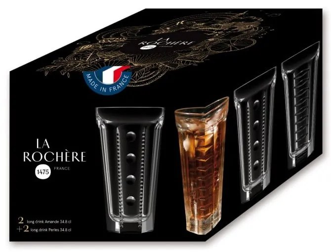 Set di 4 bicchieri lunghi La Rochère, 340 ml Saga - La Rochére