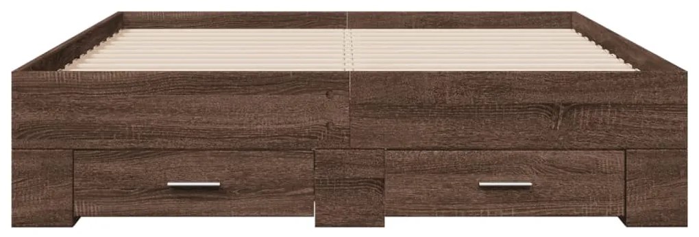 Giroletto cassetti rovere marrone 140x190 cm legno multistrato