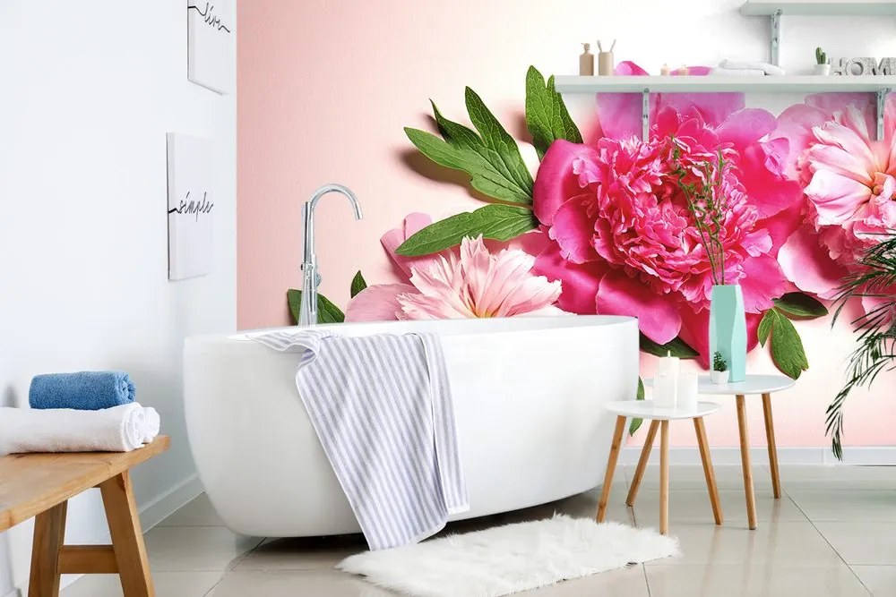 Carta da parati – Peonie in rosa