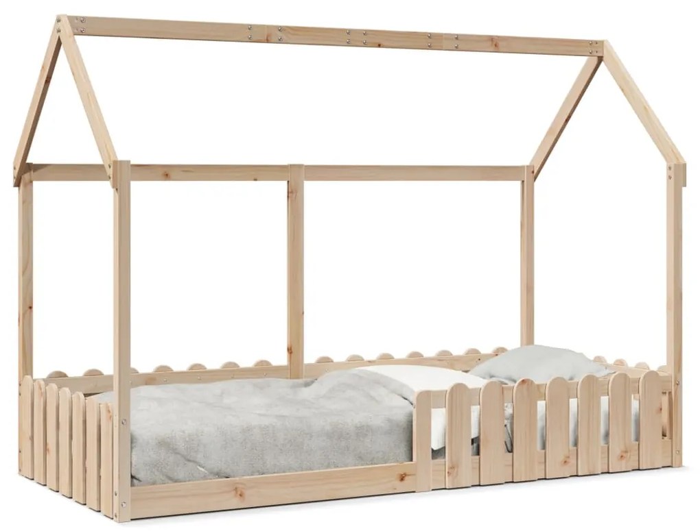 Giroletto Per Bambini 90x190 Cm İn Legno Massello Di Pino /