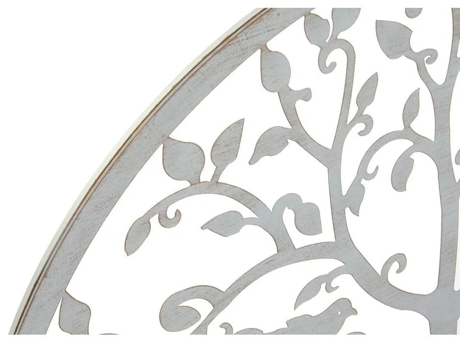 Decorazione da Parete DKD Home Decor Bianco Metallo Albero (2 pezzi) (99 x 1 x 99 cm)