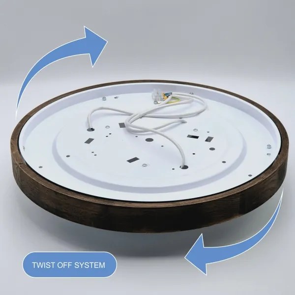 Brilagi - Lampada LED da soffitto CARVALHO SLIM 3xE27/60W/230V noce 47 cm