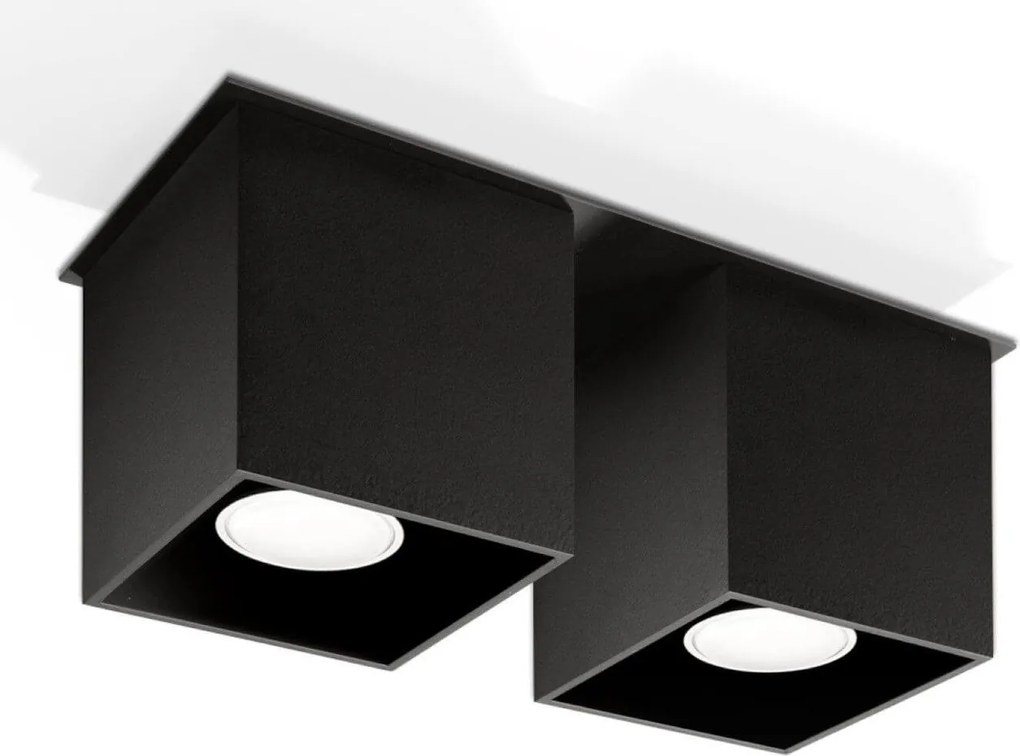 Applique Rettangolare da soffitto 2xGU10 QUAD 2 in alluminio