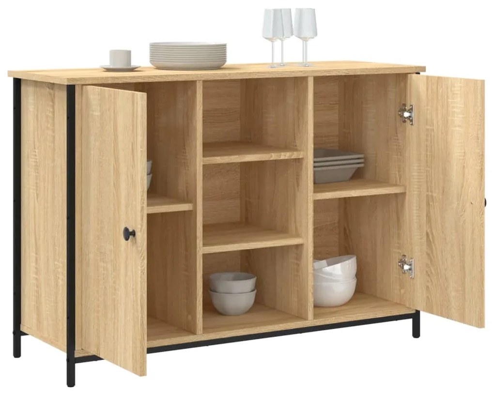 Credenza rovere sonoma 100x35x70 cm in legno multistrato