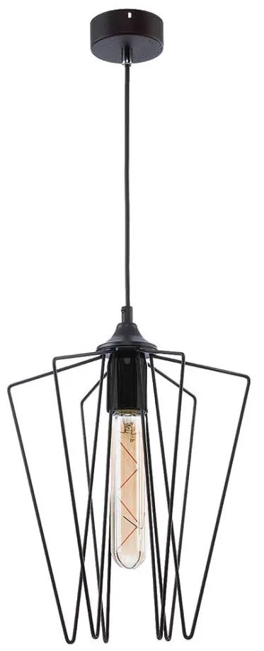 Jupiter 1641 - Lampadario con filo SAO 1xE27/60W/230V nero