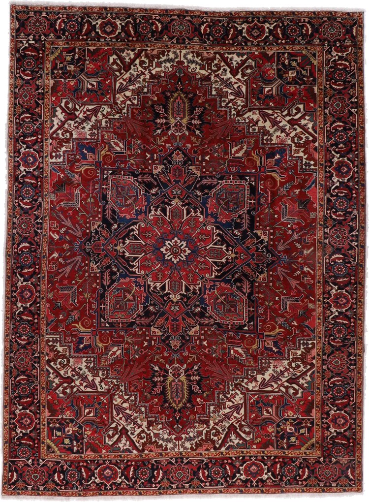 Heriz Tappeto persiano 390 x 280 (Iran) Annodato A Mano