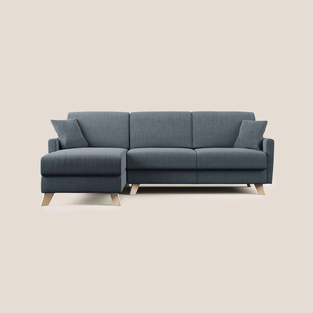 Edgar divano letto angolare in tessuto felis impermeabile T03 blu