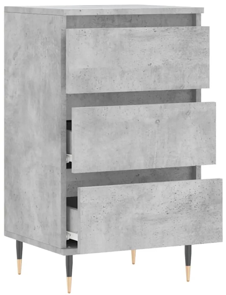 Credenza Grigio Cemento 40x35x70 cm in Legno Multistrato