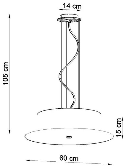 Sollux SL.0766 - Lampadario su filo VEGA 5xE27/60W/230V d. 60 cm nero