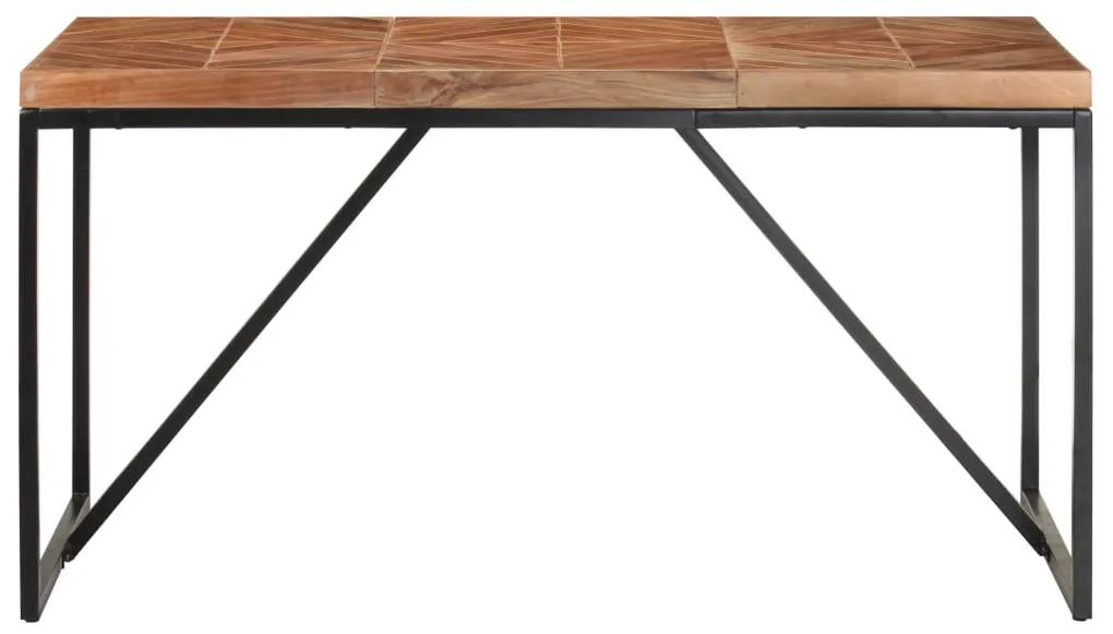 Tavolo da pranzo 140x70x76 cm in legno massello acacia e mango