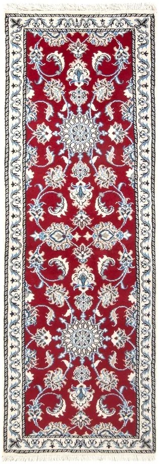 Nain Tappeto 60x200 Rosso (Iran) Annodato A Mano