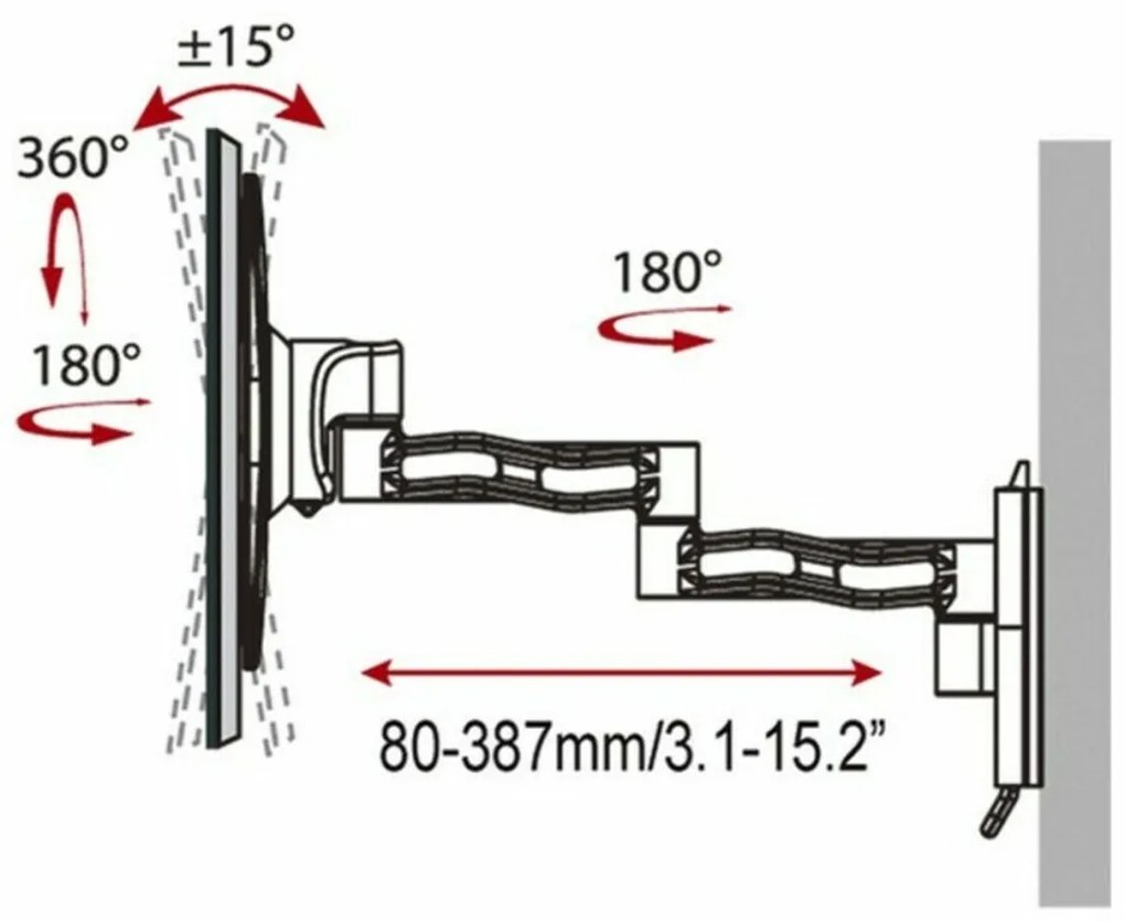 Supporto TV Haeger 5608475 17" - 37"