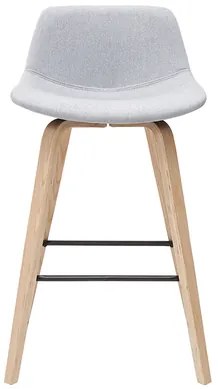 Sgabelli da bar scandinavi grigio chiaro e legno H 65 cm (set di 2) NONIE