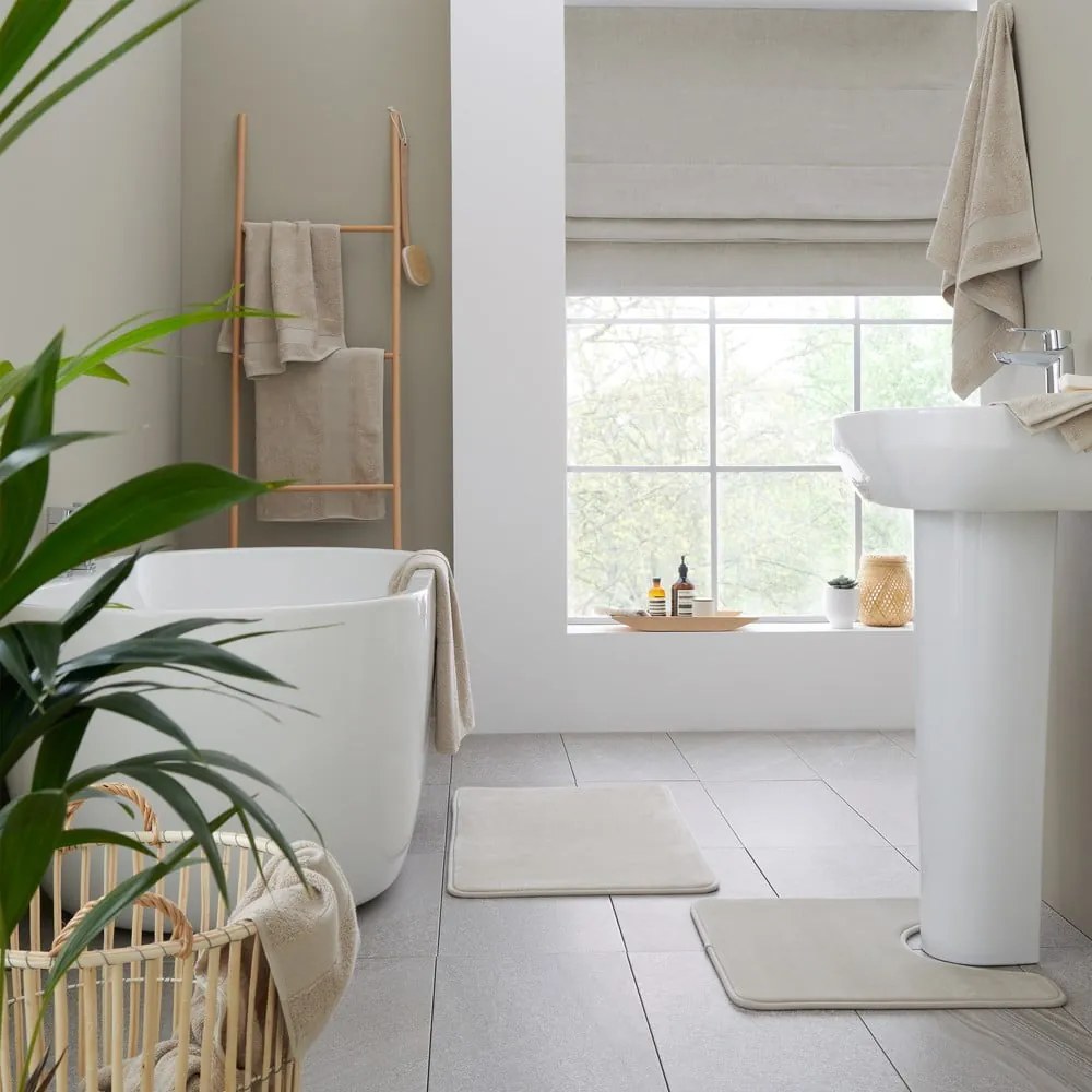 Set di 2 asciugamani in spugna di cotone beige 90x140 cm Anti-Bacterial - Catherine Lansfield