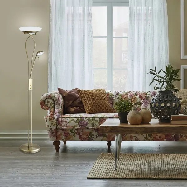 Rabalux 4078 - Lampada da terra con dimmer GAMMA 1xR7s/230W + 1xG9/40W