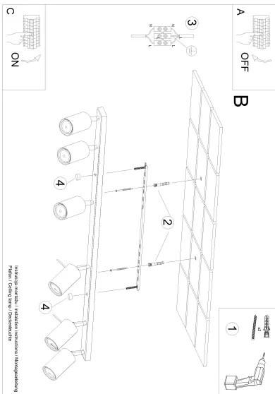 Brilagi -  Faretto LED ASMUS 6xGU10/7W/230V nero