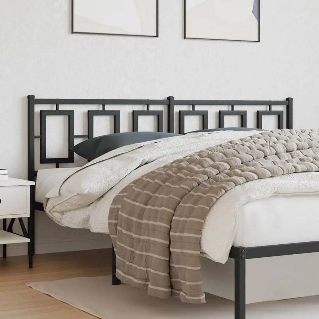 Testiera İn Metallo Nero 180 Cm /