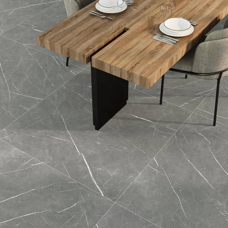 Piastrella da pavimento e rivestimento interno rettificato Eternal Dark in gres porcellanato opaco grigio 120 x 120 cm Sp. 9 mm traffico medio forte (pei 3/5) R9 1.44 mq