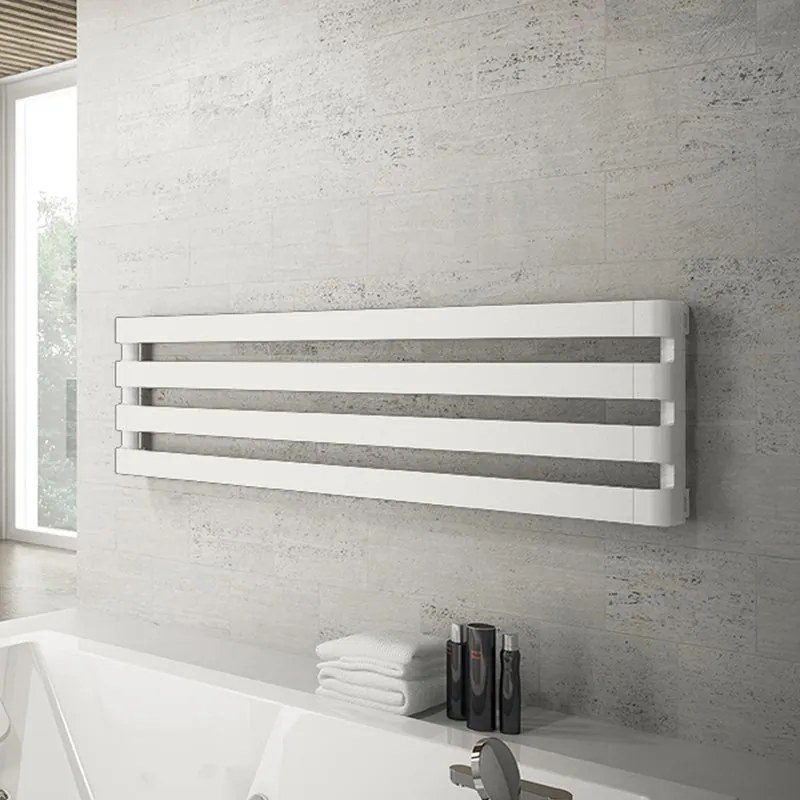 Scaldasalviette ad acqua calda IRSAP STEP bianco perla interasse 1276 mm, L 150 x H 43 cm