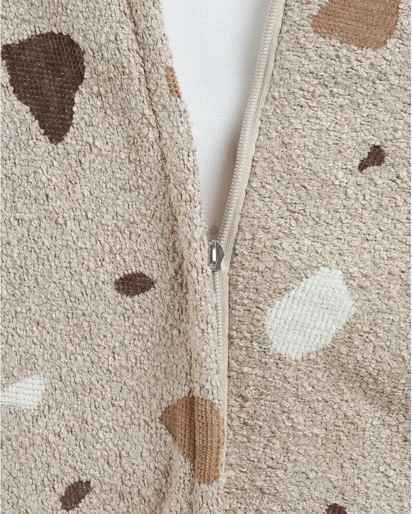 Pouf a sacco per bambini marrone chiaro con rivestimento in bouclé e ciniglia Terrazzo Chair – Wigiwama