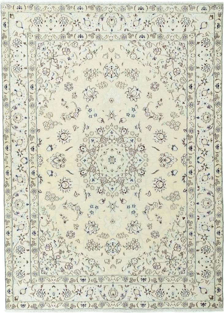 Nain Tappeto 160x220 Beige (Iran) Annodato A Mano