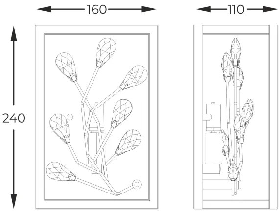 Zuma Line W0578-01A-B5V7 - Applique SPRING 1xG9/33W/230V oro